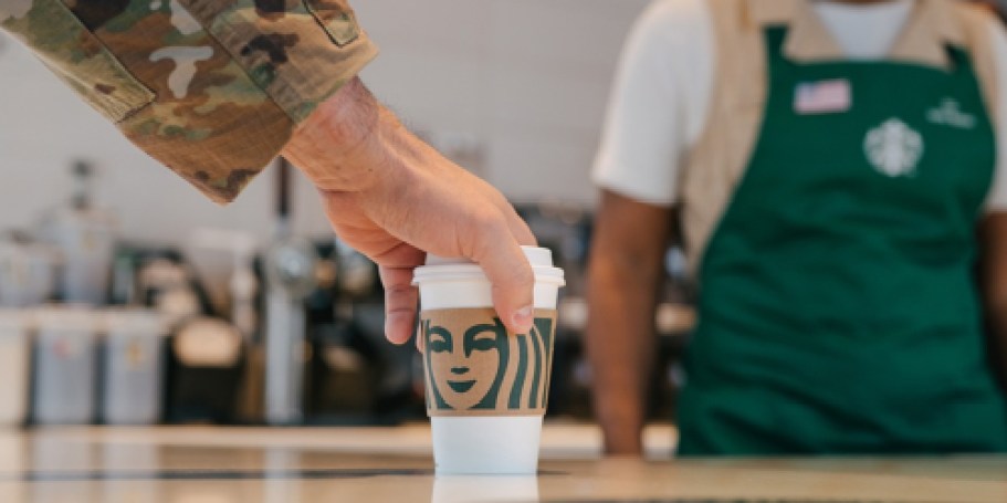 Veterans, Active Military & Spouses Get FREE Starbucks Coffee Today!
