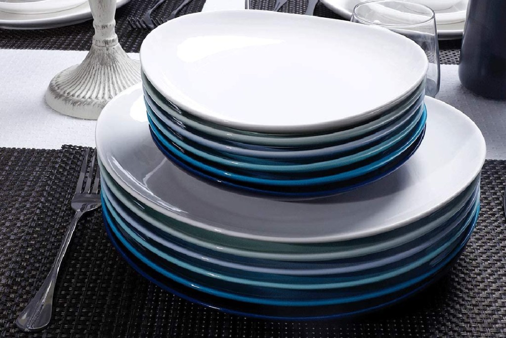 sweese large plates stacked in cool colors