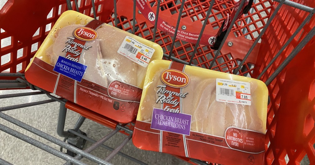 tyson chicken in target shopping cart