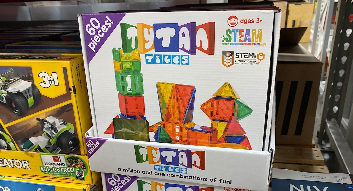 Tytan tiles in box on store shelf 