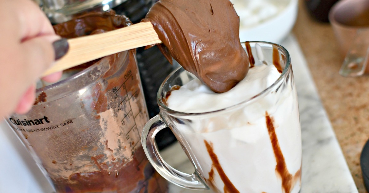 whipped hot chocolate drink