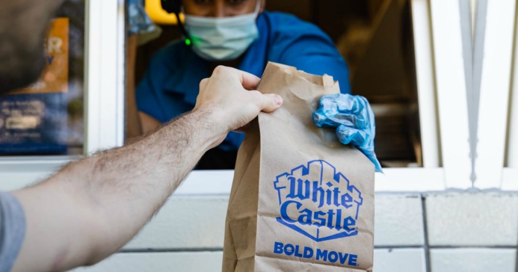 white castle drive thru employee