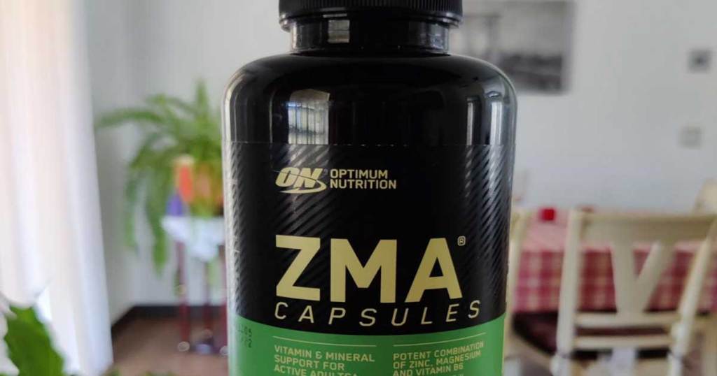 bottle of supplements on table