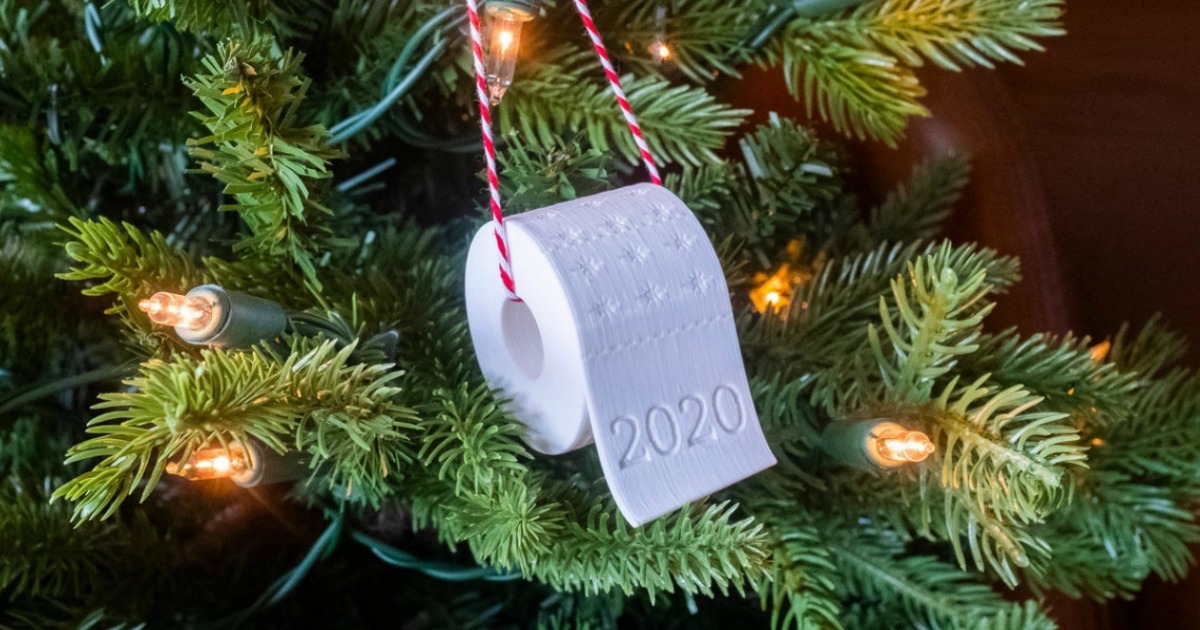 Christmas Ornament 2020 The year It All Went To  ***  Hanging Toilet Paper Roll 