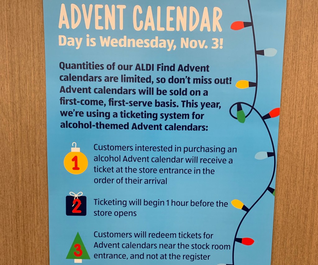 ALDI Advent Calendar Day sign