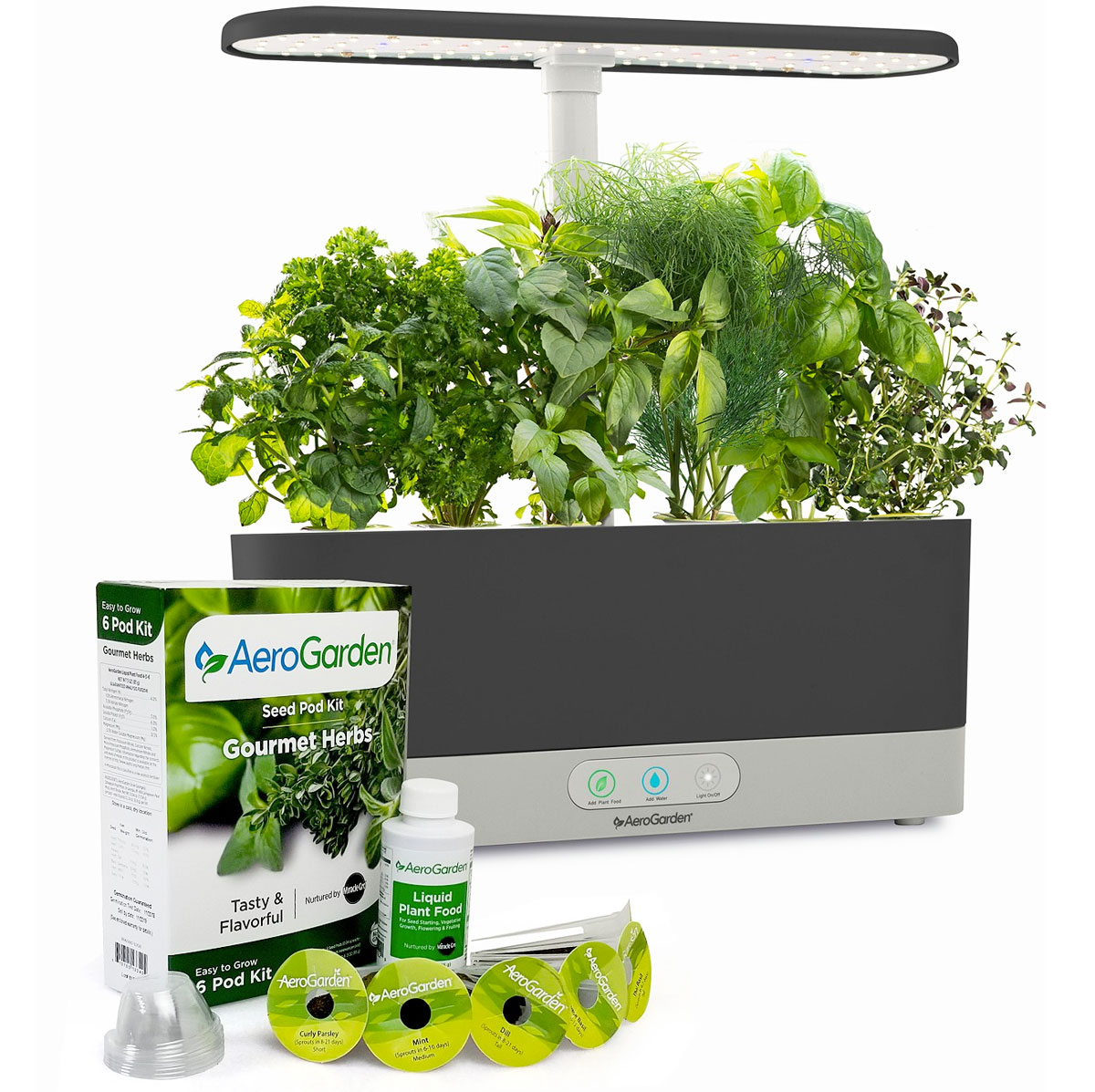 AeroGarden Harvest Slim with Gourmet Herbs Seed Pod Kit
