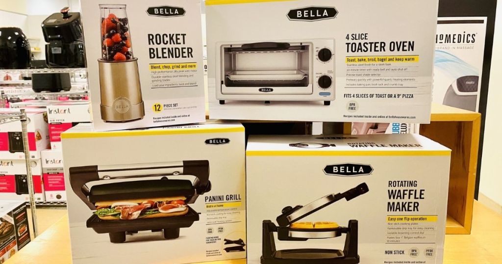 group of four Bella small kitchen appliances