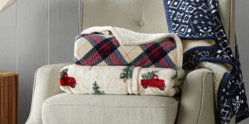 Cuddl Duds Plush Throw Blankets Only $16.99 on Kohls.com (Regularly $50) | Includes Holiday Designs