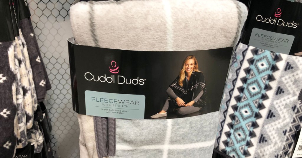 grey and white plaid cuddl duds women's fleece blanket wrap