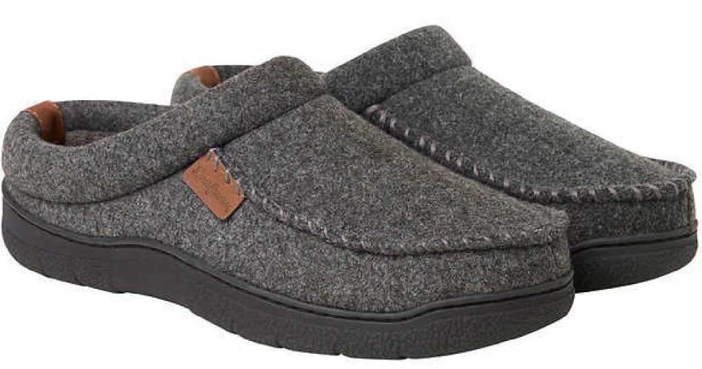 mens grey dearfoam slippers