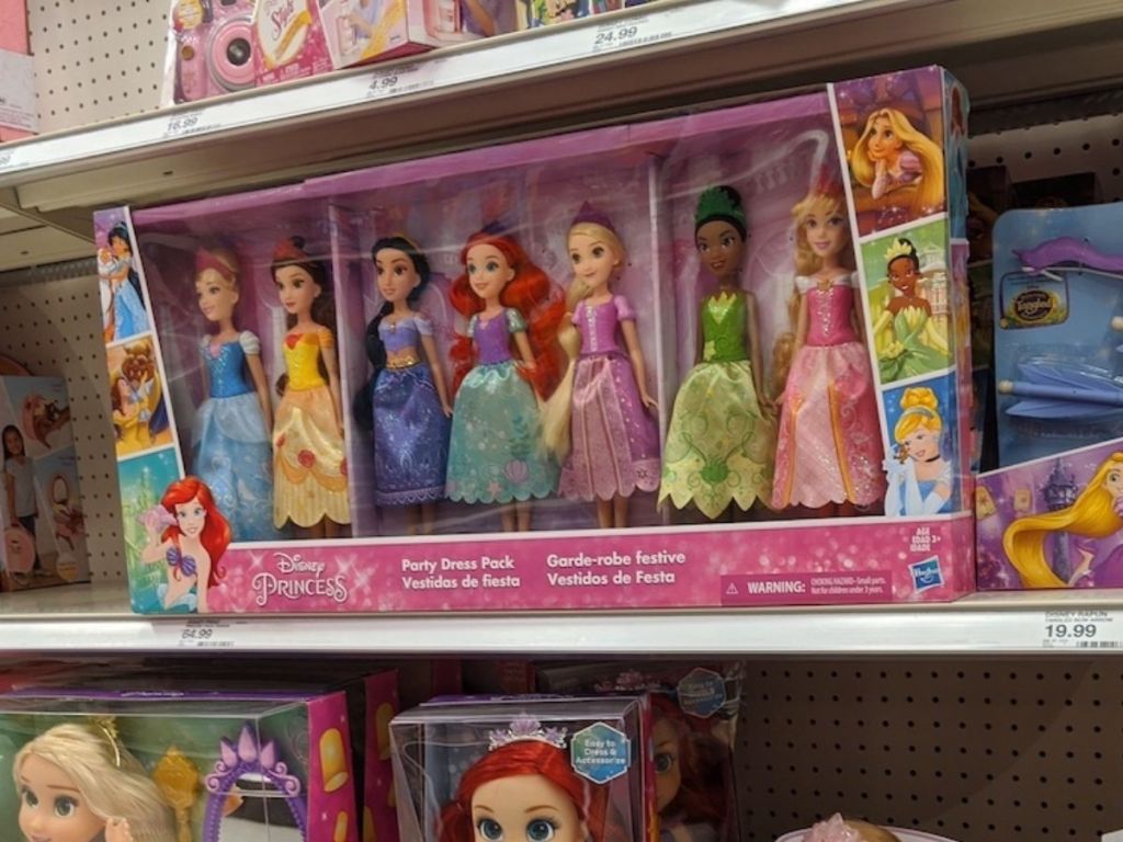 Disney Princess Party Dress Pack on Store Shelf at target