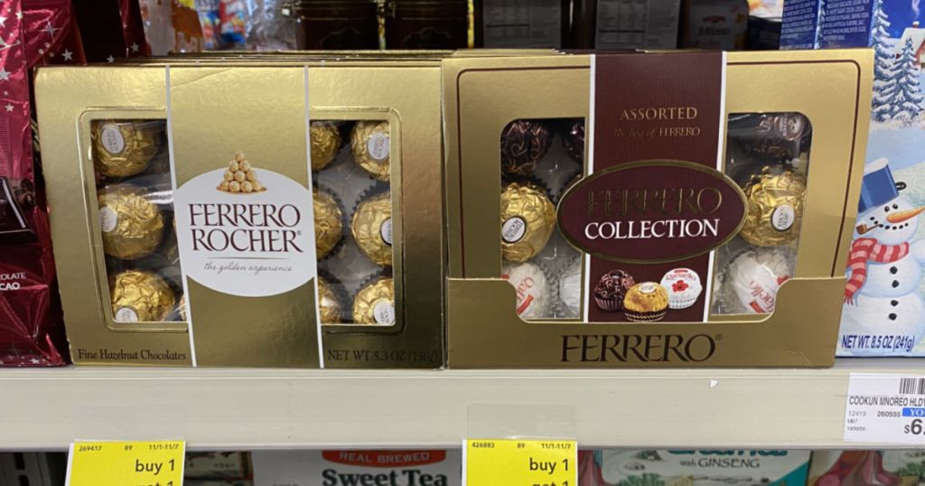 Ferrero Rocher on shelf