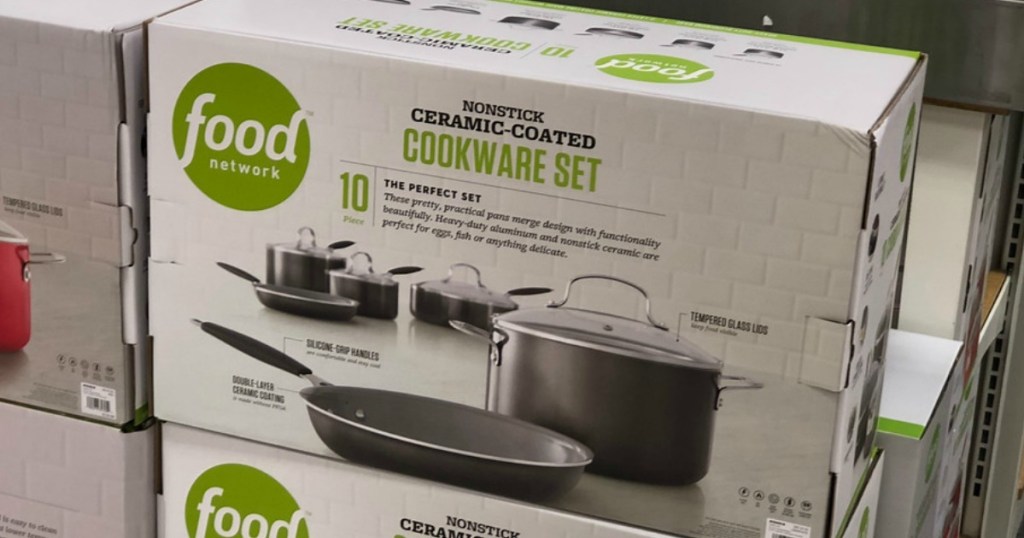 Food Network Cookware Set boxes at Kohl's
