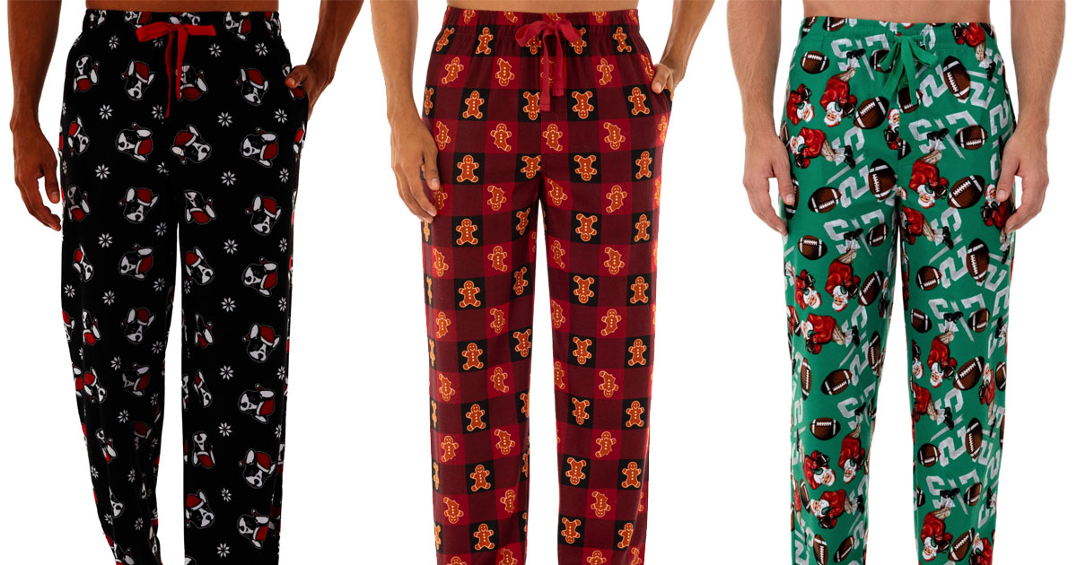 Fruit of the Loom Men's Holiday Fleece Pajama Pants Only $7 on 