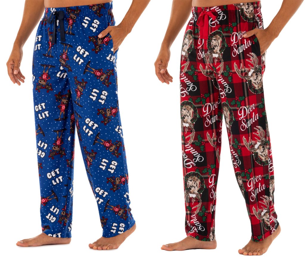 fruit of the loom men's fleece pajama pant