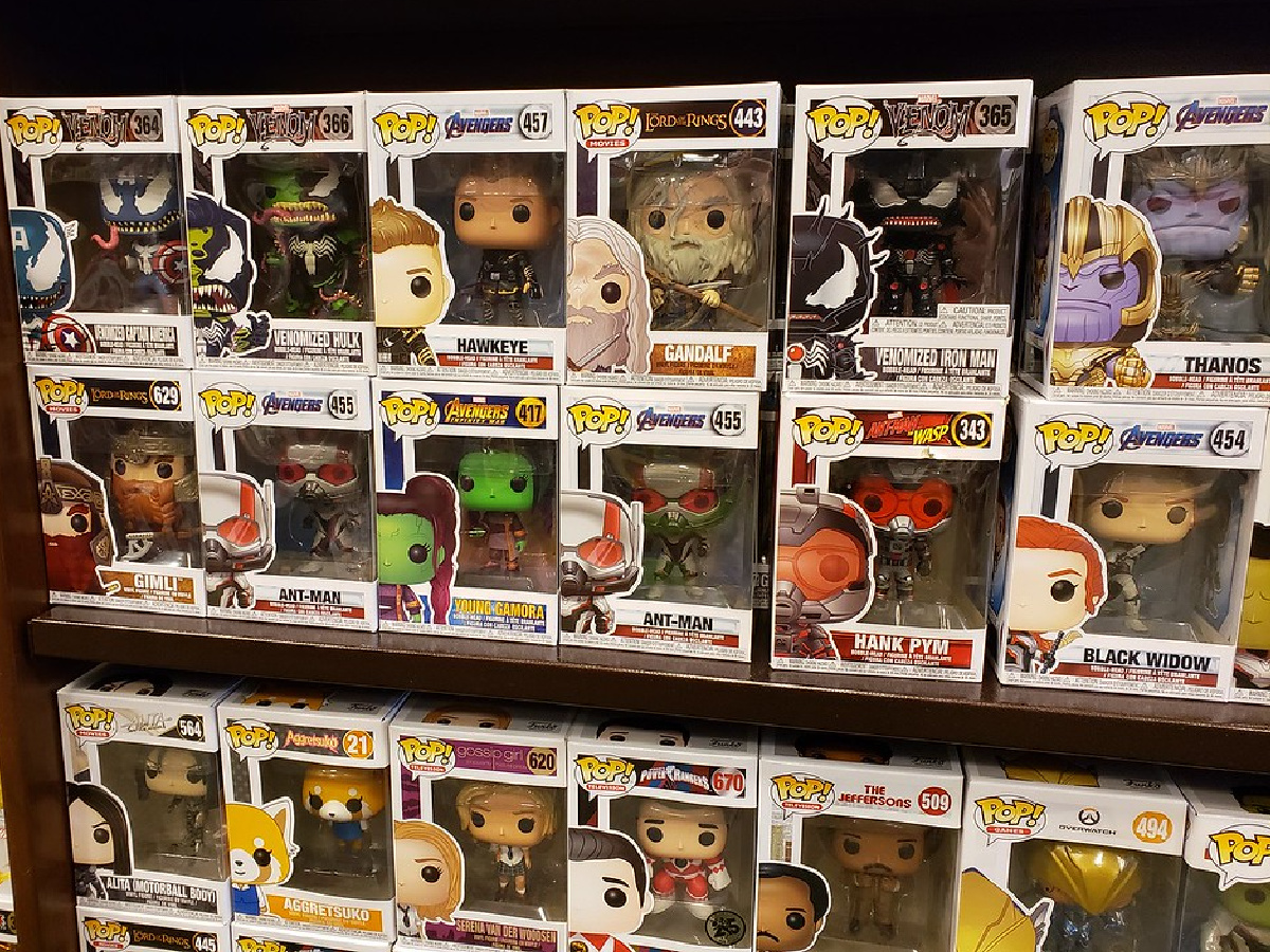 Funko POP! Figures on store shelf