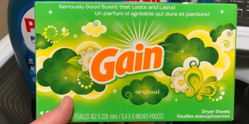 Gain Fabric Softener Dryer Sheets 240-Count from $5.49 Shipped on Amazon