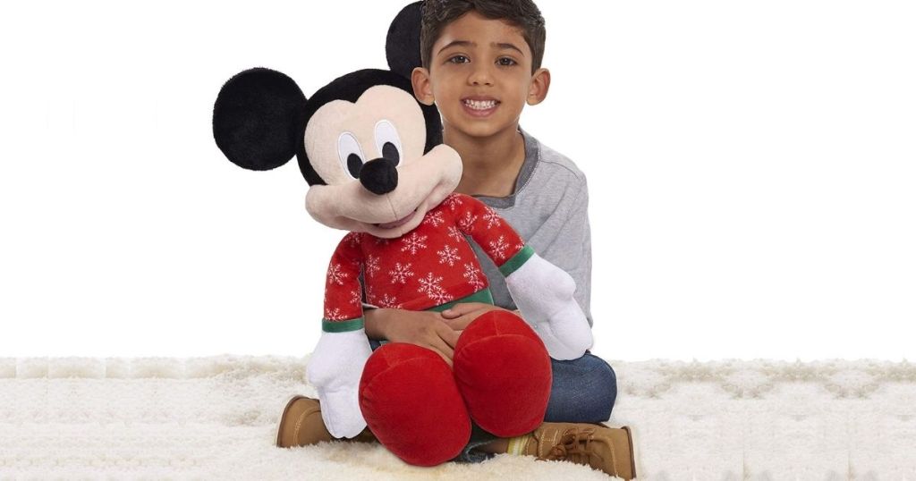 christmas mickey stuffed animal