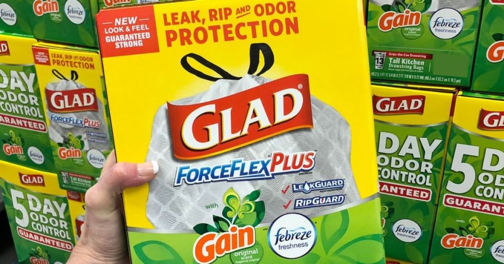 Glad Force Flex Trash Bags with Gain scent