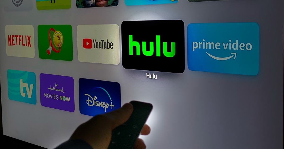 Hulu-App auf dem Fernsehbildschirm