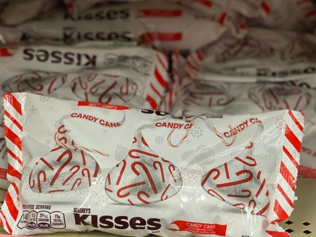 Bags of Candy Cane Hershey Kisses
