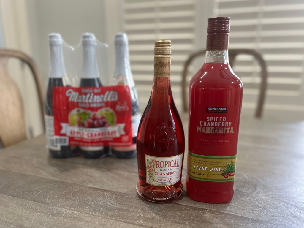 Cranberry flavored cocktails from Costco