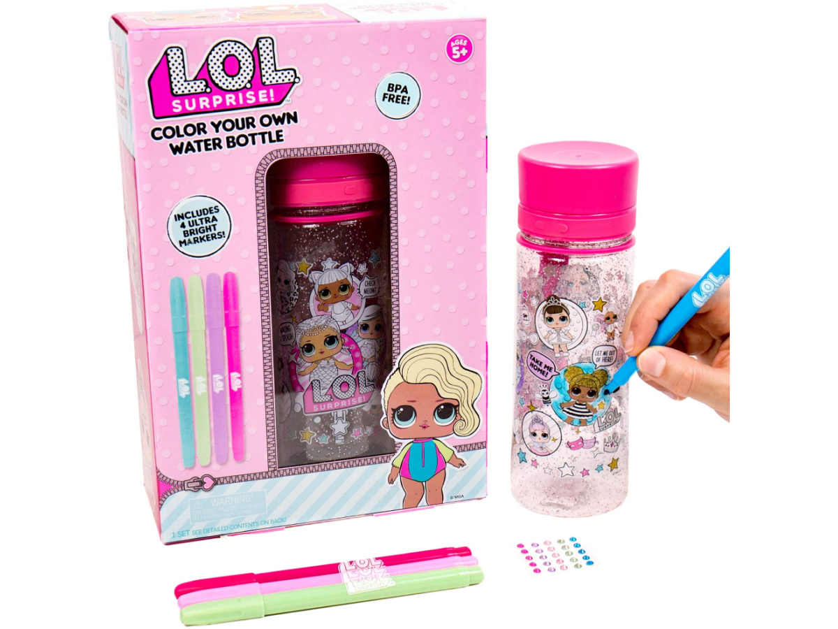 L.O.L. Surprise! Color Your Own Water Bottle kit