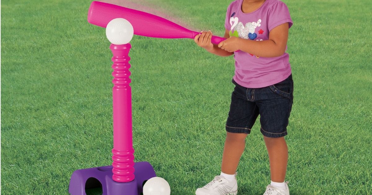 little tikes tee ball set pink