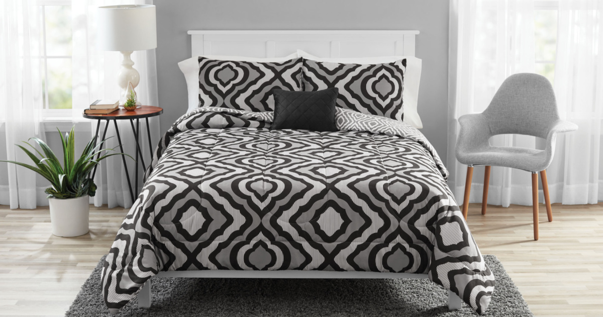 Mainstays 8-Piece Comforter Set w/ Bonus Quilt Sets Only $35 at Walmart