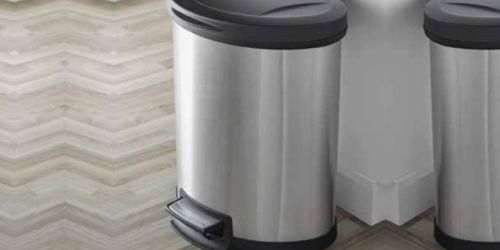 Mainstays Stainless Steel Trash Can w/ Lid Only $25 at Walmart | In-Store Black Friday Deal