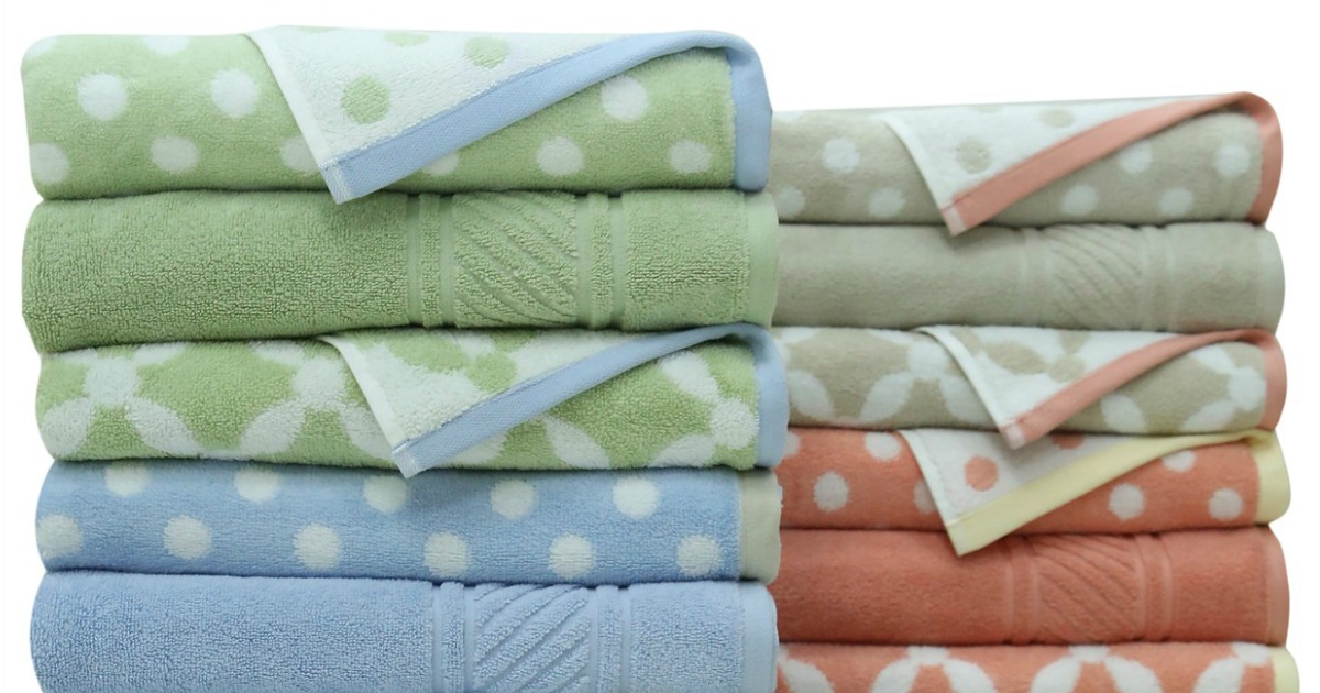 Martha Stewart Collection Cotton Dot Spa Fashion Washcloth