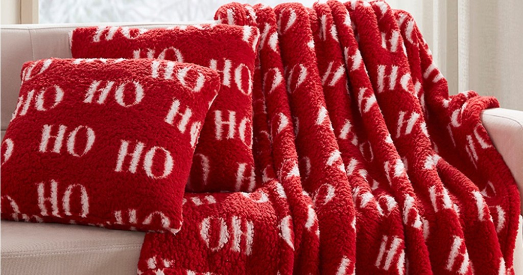 Holiday Pillow & Throw 3Piece Sets Only 14.99 on (Regularly