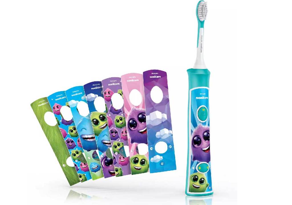kids rechargeable toothbrush with changeable faces