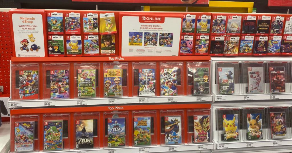 video games on shelf