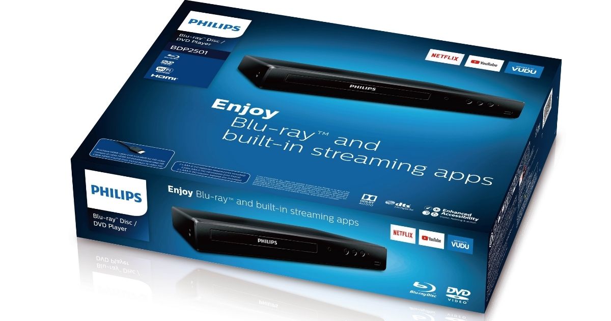 stock images of Philips Blu-ray DVD Player in box