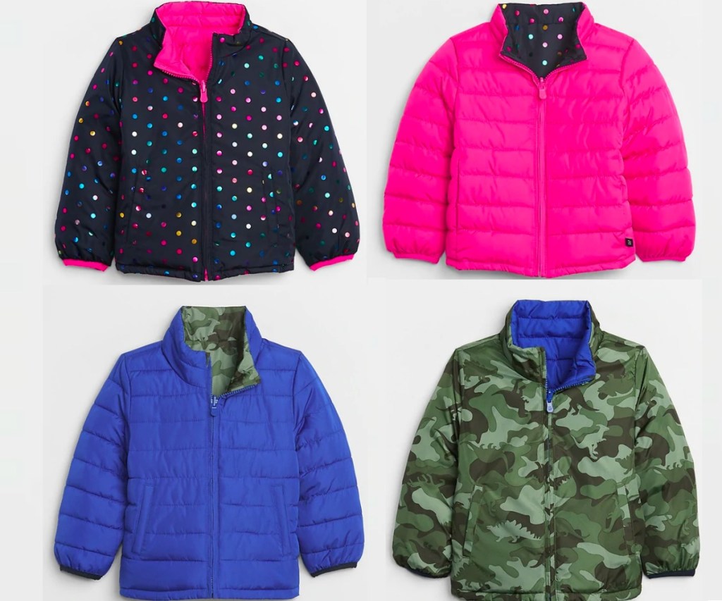 four kids puffer jackets