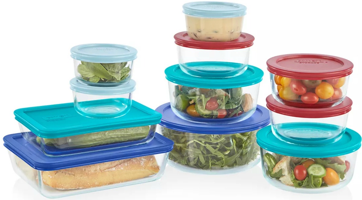 pyrex 22 piece food storage