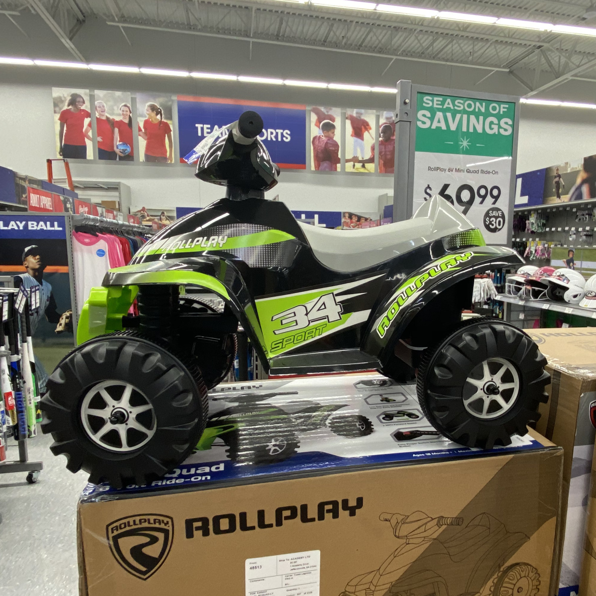 ride on toys academy sports