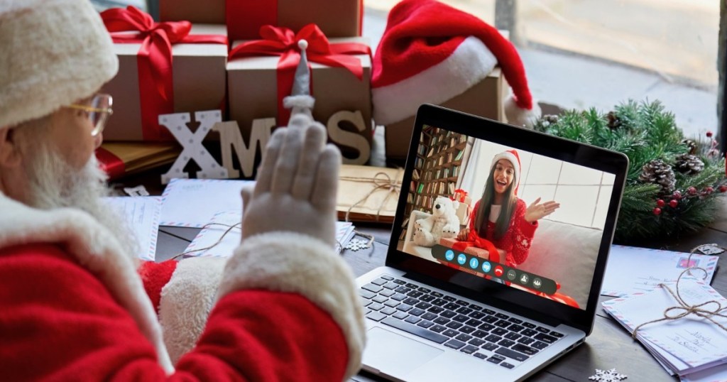 video chatting with Santa
