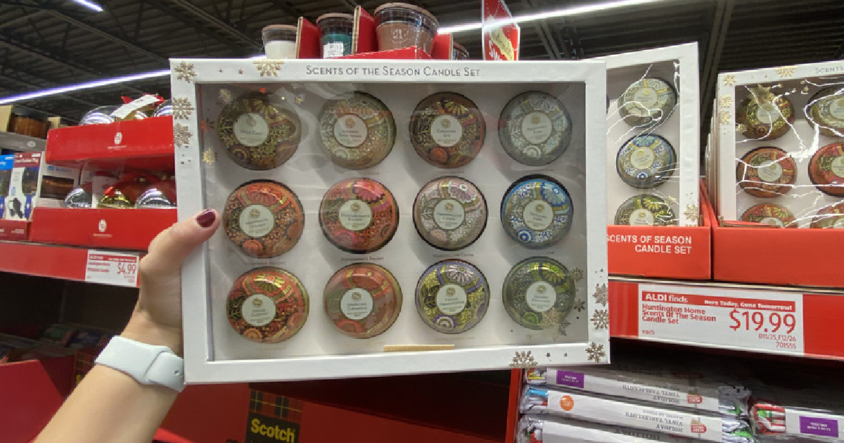 Scents of the Season Candle Set Only 19.99 at ALDI Includes 12 Soy