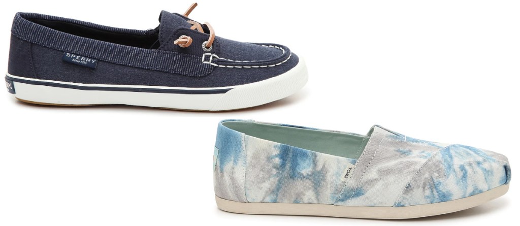 Sperry Lounge Away Boat Shoes and Toms Alpargata Slip-Ons