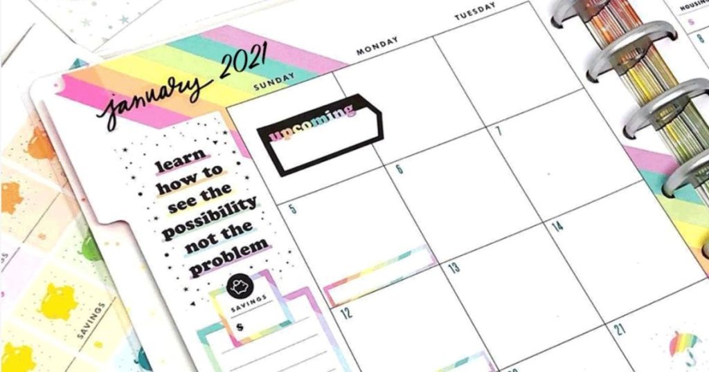 The Happy Planner budget page