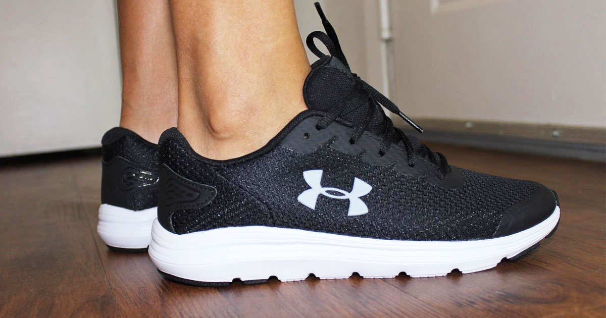 Under Armour Mens Surge 2 Running Shoes Trainers Sneakers Black Sports 