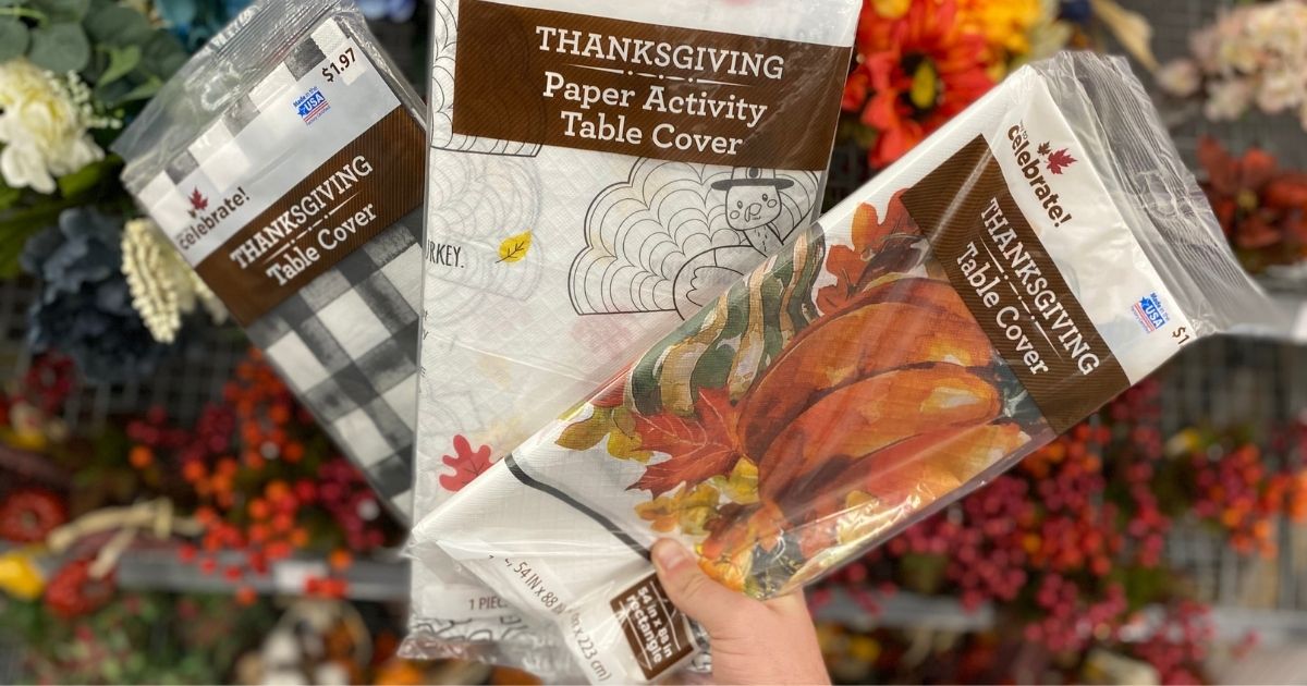 Walmart Thanksgiving Color-On &amp; Holiday Tablecloth $1.97
