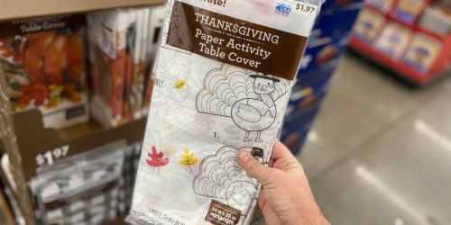 Thanksgiving Color-In Tablecloth Only $1.97 at Walmart | Cute Holiday Activity!