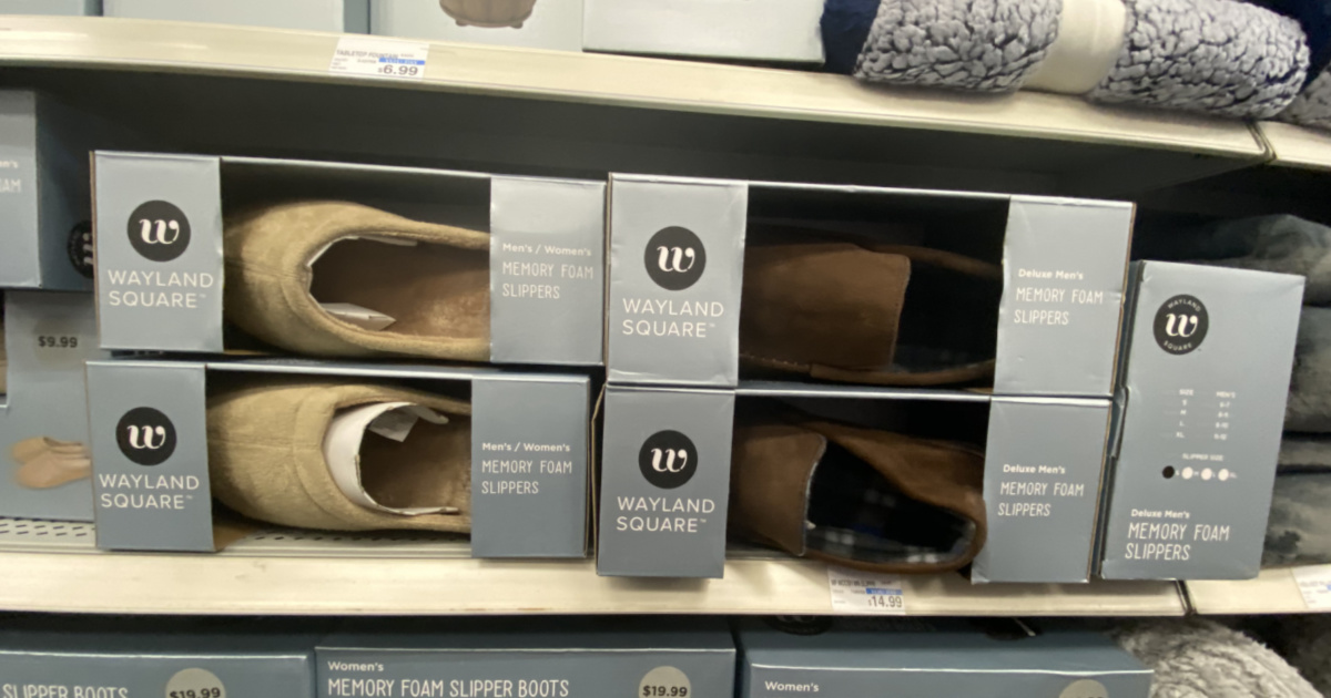 wayland square memory foam slippers