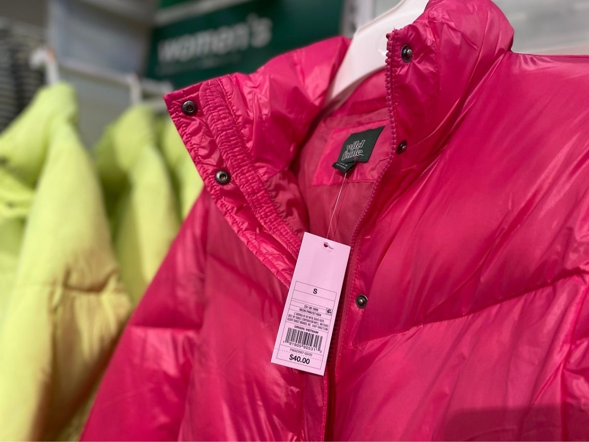 target hot pink puffer jacket