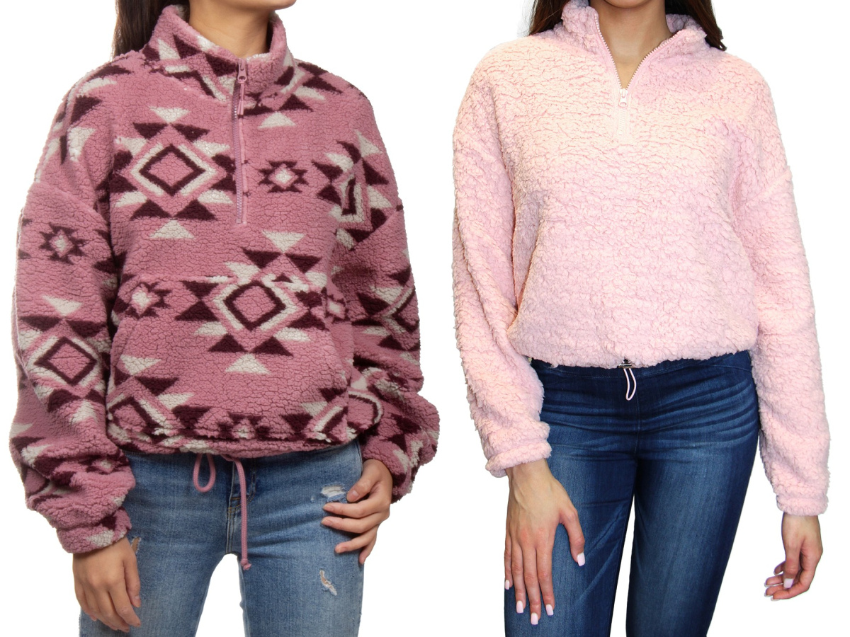 sherpa pullover macys
