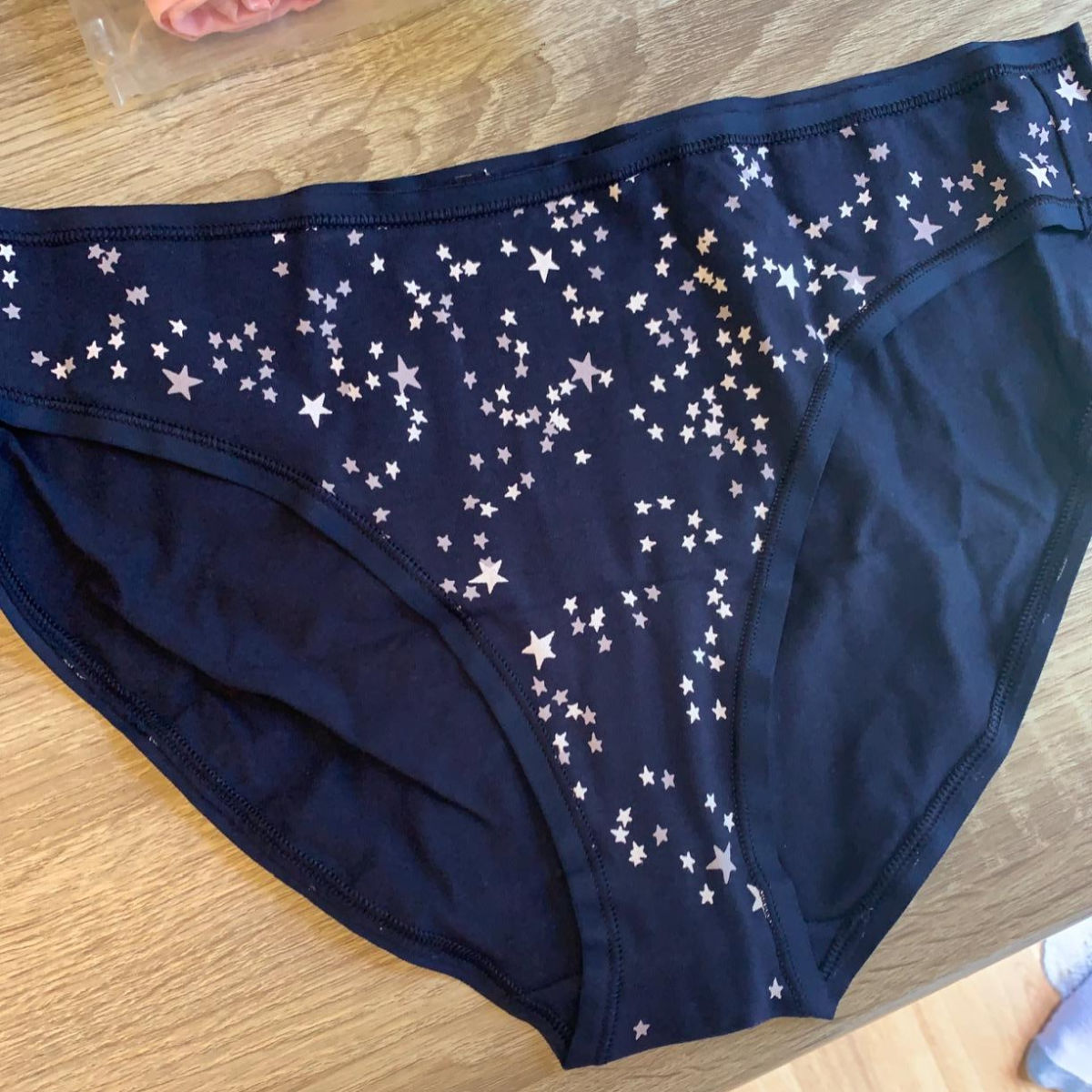 navy bikini underwear with stars