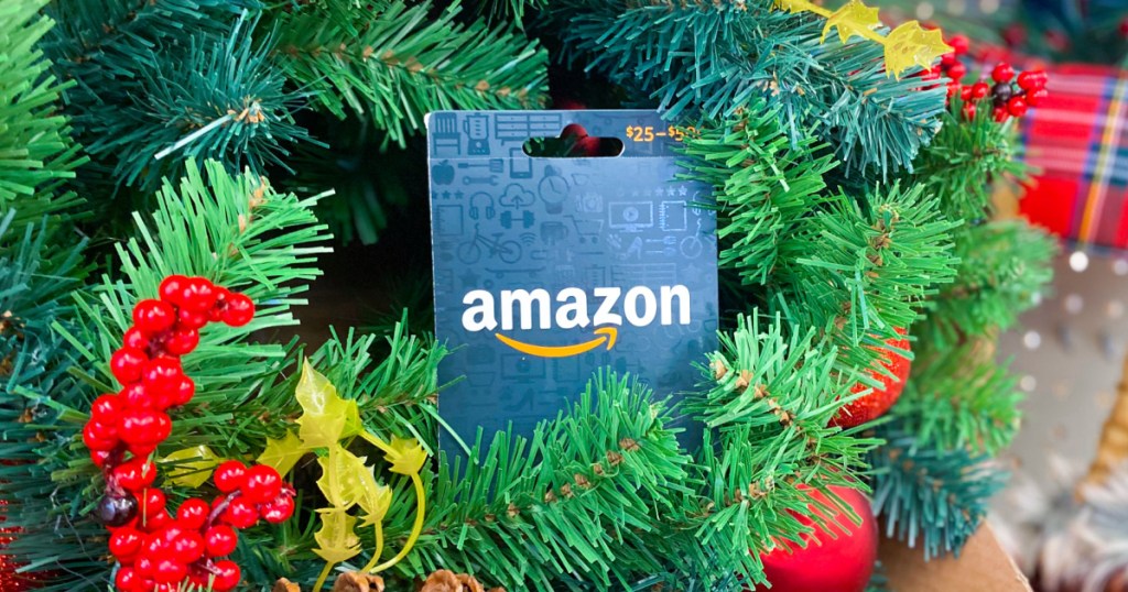 amazon gift card in wreath